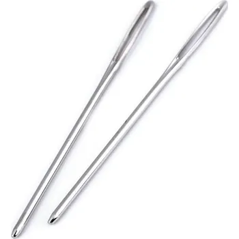 Jehly kovové tupé délka 70 mm na vlnu, vyšívání nikl 5 ks