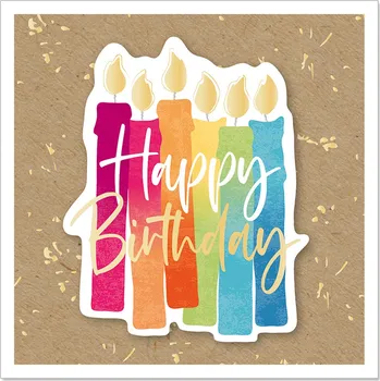 Přání s obálkou 8x8 cm Artebene Happy Birthday