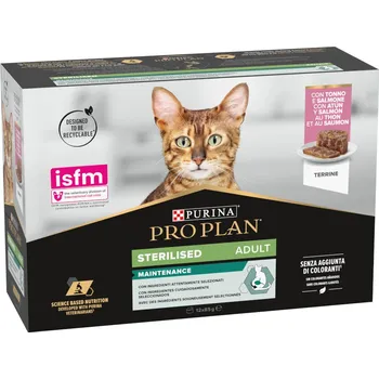 Krmivo pro kočku Výhodné balení: 24ks-24x85g Purina Pro Plan Cat Sterilised Maintenance - losos a tuňák