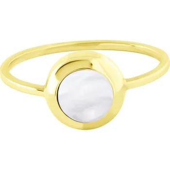 Prsten GEMMAX Kulatý zlatý prsten s perletí vel. 60 – zlatý šperk ryzosti 585/1000 v Dárkovém balení s Certifikátem GLRYL-60-03334