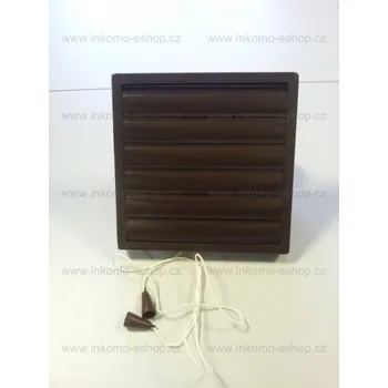 Větrací mřížka Mikawi Větrací mřížka uzaviratelná s přírubou 125 mm hnědá