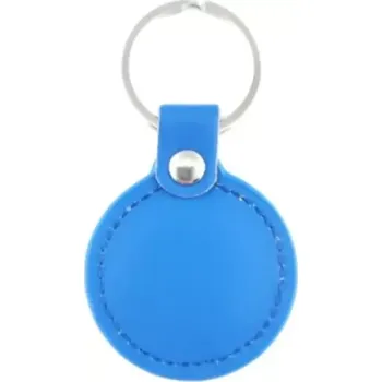 Přístupový čip - přívěšek Mifare Classic 1K kožený modrý, stylový rfid nfc čip ve formě koženého přívěšku