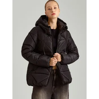 Dámská móda Bunda puffer s kapucí - XS - House - černá - 158AK-99X
