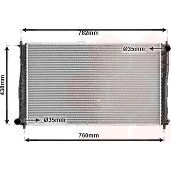Chladič motoru Chladič, chlazení motoru VAN WEZEL 83002018