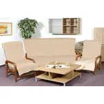 Přehoz na sedací soupravu 3+1+1 tmavě béžová/světle béžová