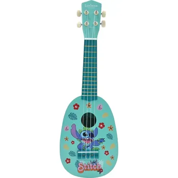 Hudební nástroj pro děti Lexibook Dřevěné ukulele s nylonovými strunami 53 cm - Disney Stitch