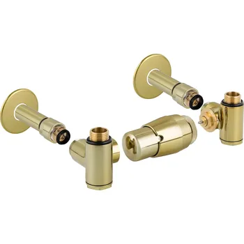 INTER-SET, rohový ventil (Z8), Zlatá lesklá, Pravá + slevový kód