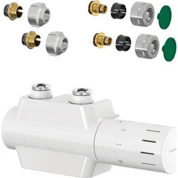 Radiátor UNI-SADA, universální středový ventil, Bílá + slevový kód