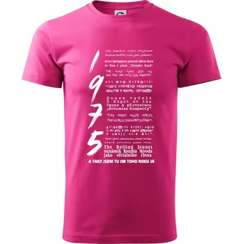 Pánská móda Pro rockera k narozeninám 1975 - Klasické pánské triko vyšší gramáže - M ( Purpurová )