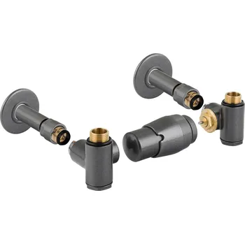 INTER-SET, rohový ventil (Z8), Anthracite, Pravá + slevový kód