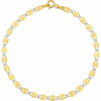 Náramek Zlatý náramek Coffee bean ze žlutého zlata - 3,8 mm