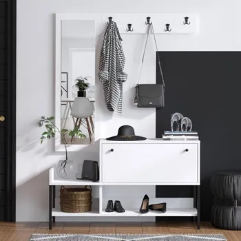 Předsíňová stěna Casarredo Lopp předsíňová sestava, bílá / černá