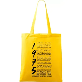 Pro rockera k narozeninám 1975 - Taška bavlněná - 42 x 38 cm ( Žlutá )