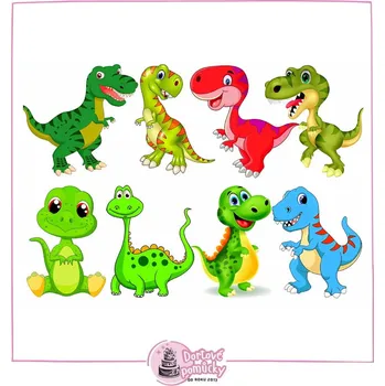 Jedlá dekorace na dort Dinosauři č.3 - jedlý papír