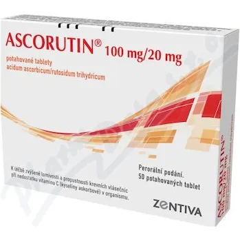 Lék na bolest, zánět a horečku Ascorutin 100mg/20mg tbl.flm.50(5x10)