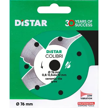 Řezný kotouč DISTAR Colibri Diamantový kotouč na keramiku 76x0,8x10 Malý nástroj pro velké věci.