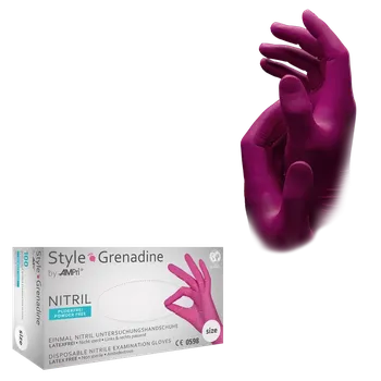 Vyšetřovací rukavice STYLE GRENADINE PINK Nitrilové vyšetřovací rukavice bez pudru, růžové (100ks/balení) (Nitrilové vyšetřovací rukavice STYLE GRENADINE růžové, bez pudru, nesterilní, dostupné ve velikostech XS–L, balení 100 ks.)