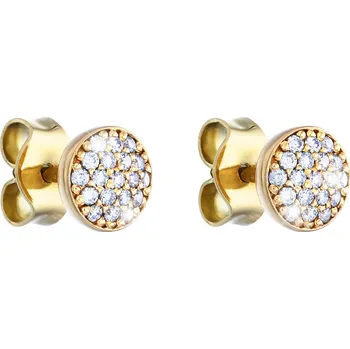 Náušnice Zlaté náušnice Leo s diamanty Barva: Žluté zlato