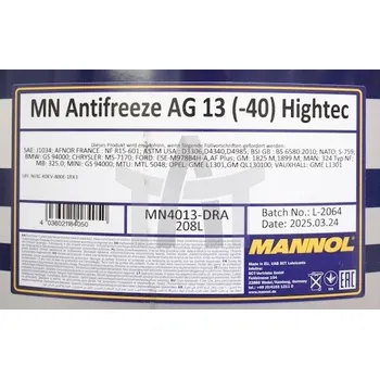 Auto-moto Chladicí kapalina AG13 zelená -40&nbsp;°C/+125&nbsp;°C MANNOL MN4013-DR