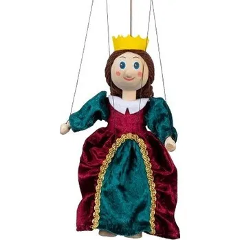 loutka Moravská Ústředna Královna 20 cm, dřevěná loutka