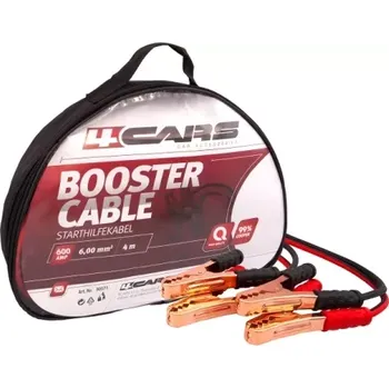 Startovací kabel 4CARS STARTOVACÍ KABELY 600AMP, 6.0mm2, 4m