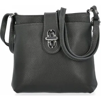 Kabelka Kožené kabelka listonoška Vittoria Gotti šedá 201