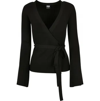 Dámský svetr Ladies Rib Knit Wrapped Cardigan - black L