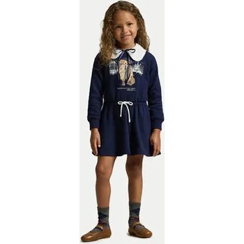 Dámské šaty Polo Ralph Lauren Úpletové šaty 312979035001 Tmavomodrá Regular Fit 6Y