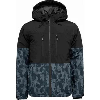 Pánská lyžařská bunda LOAP LAWN XL Černá, Tmavě zelená, Tmavě modrá