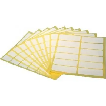 Samolepící etiketa Etikety na archu 75 x 38 mm, bílá