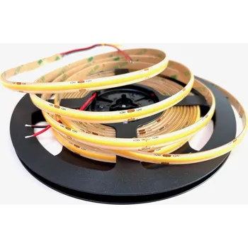LED páska Ledshopik LED pásek COB SAMSUNG | 480LED | 5W | 24V | IP20 | 10MM | - TEPLÁ BÍLÁ - 3000K