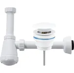 CERANO - Sifon umyvadlový - plast - DN32/40/50 mm - s výpustí click-clack - bez přepadu - bílá