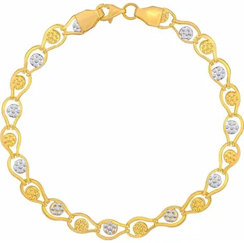 Šperk Zlatý náramek Avera ze žlutého a bílého zlata - 5,3 mm