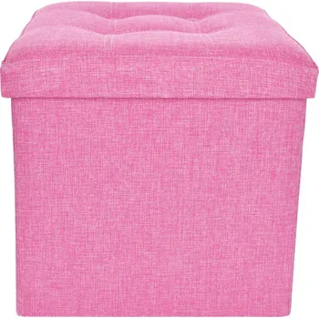 Taburet SEDACÍ BOXER | skládací taburet s úložným prostorem | vel. L | růžová melange Dedra
