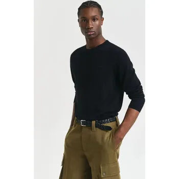 Pánský svetr SVETR GANT EXTRAFINE MERINO WOOL C-NECK BLACK