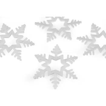 Vánoce Pěnová vločka Ø10 cm Varianta: 2 bílá, Balení: 1 sáček