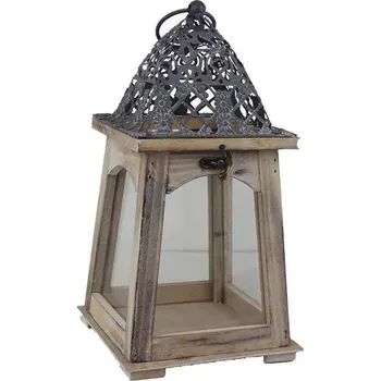 Svícen Dřevěná lucerna D7221