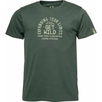 Pánské tričko Pánské fashion tričko LOAP BORUM XXL Tmavě zelená, Světle zelená