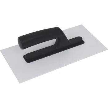 Zednické hladítko TOPTRADE hladítko ABS – 280 × 140 × 2 mm, otevřená rukojeť (kód 109047, EAN 8591403190471) (TOPTRADE hladítko ABS , 280 x 140 x 2 mm, hobby)