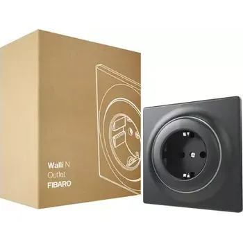 Elektrická zásuvka Fibaro Walli N zásuvka (Schuko) černá (FGWSONF-011-8)
