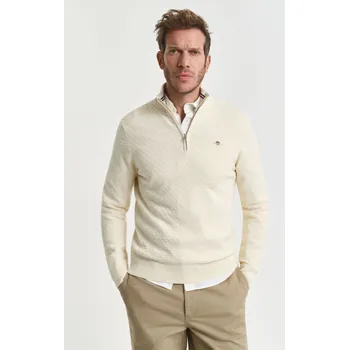 Pánské oblečení Gant Micro Texture HZ Cream 1060571 bílá XL