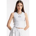 Reporter Young | Dívčí bílý CROP TOP s minimalistickým potiskem „Wave“ - Barva BÍLÁ, Velikost 158 251-0445G-27-200-1