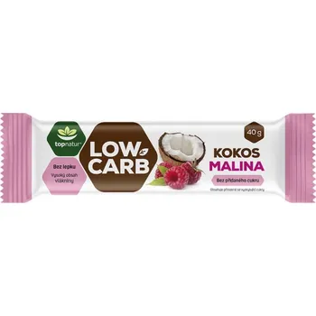 Topnatur Low carb tyčinka kokos a malina 40 g