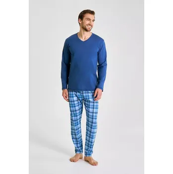 Pánské pyžamo Pyžamo Taro Mark 3477 délka/r 5XL-6XL Z25/26 pánské džínovina 6XL