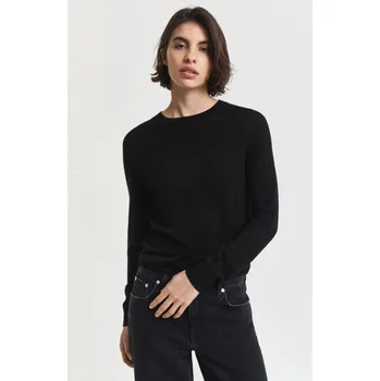 Dámský svetr SVETR GANT FINE MERINO C-NECK BLACK