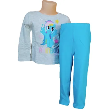 Dívčí pyžamo Eplusm Dívčí pyžamo MY LITTLE PONY Rainbow Dash dlouhé šedo-modré Barva: Šedomodrá, Velikost: 98