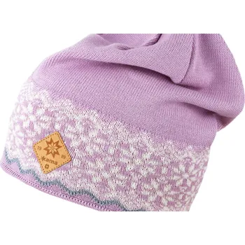 Čepice Kama pletená Merino čepice A189 114 - růžová UNI