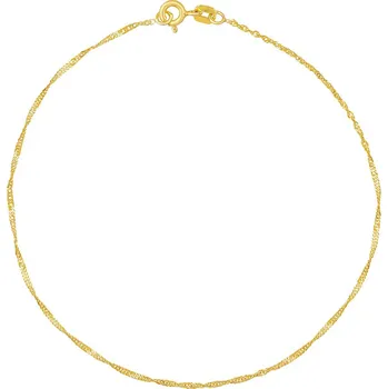 Náramek Zlatý náramek Singapur ze žlutého zlata - 1,2 mm 19 cm