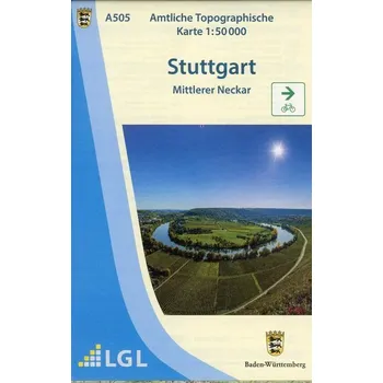 Cestování A505 Amtliche Topographische Karte 1:50 000 Stuttgart