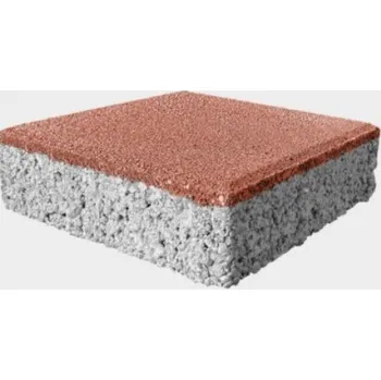 Dlažba DITON Kostka AQUAPORE 6cm 20/20/6 červená